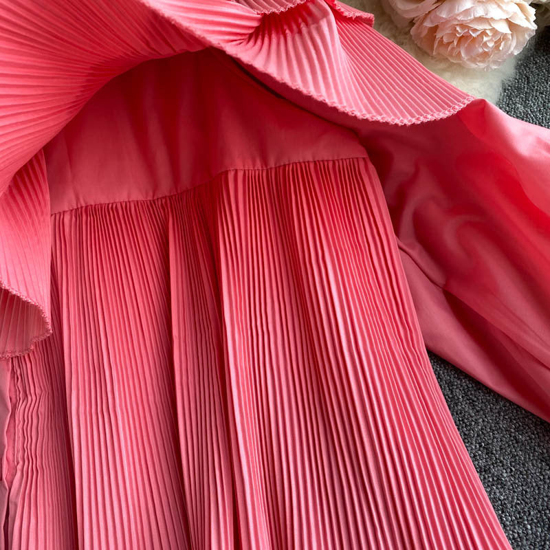 Womens Puff Sleeve Ruffle Blouse