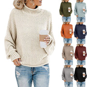 Thick Thread Turtleneck Pullover Style