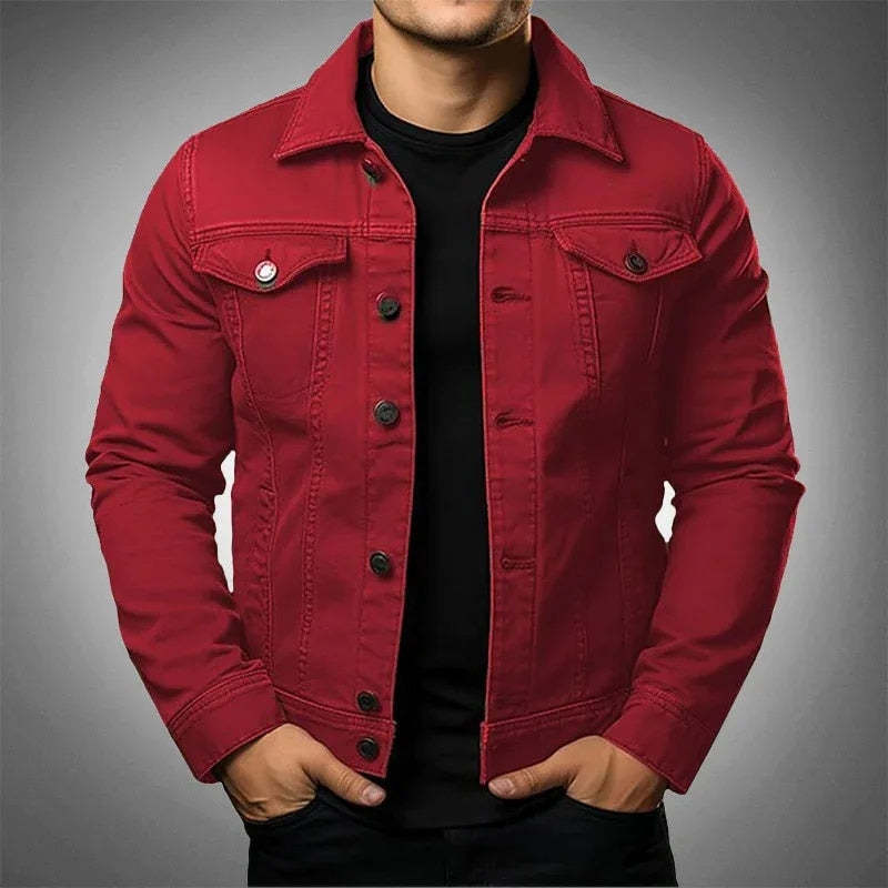 Men's Jacket Denim Coat Stylish Casual Outerwear
