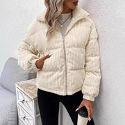 Women's Warm Corduroy Jacket Casual Loose