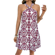 LIGHT DOT Women’s Criss-Cross Halter Mini Dress