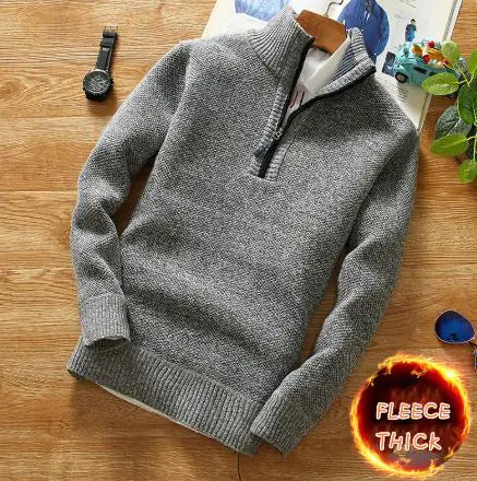 Autumn Winter  Men Fleece Knitted Sweaters