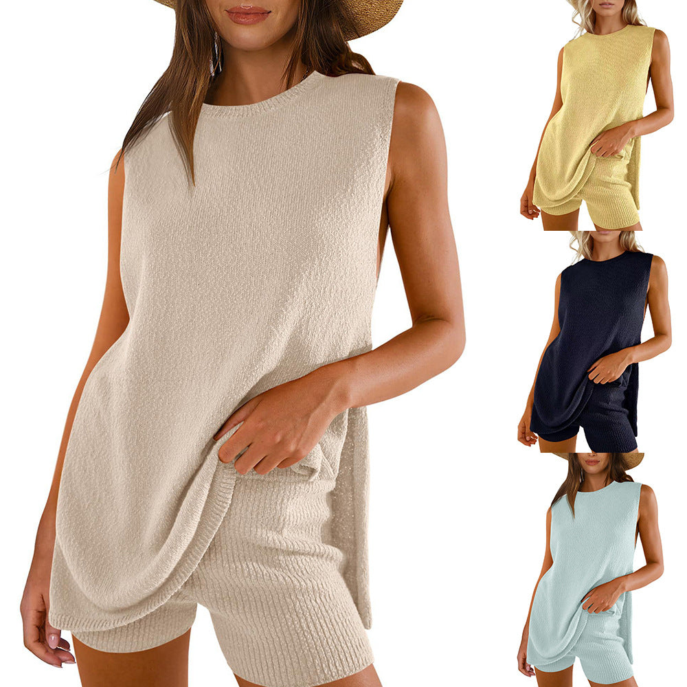 Women's Spring And Summer Fashion Casual Knitting Suit