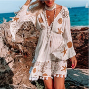 Spring New Fashion Women's Deep V-Neck Dress