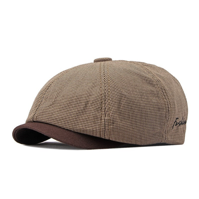 Mens Thin Breathable Octagonal Cap