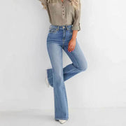 Stretch High-waisted Boot-cut Jeans